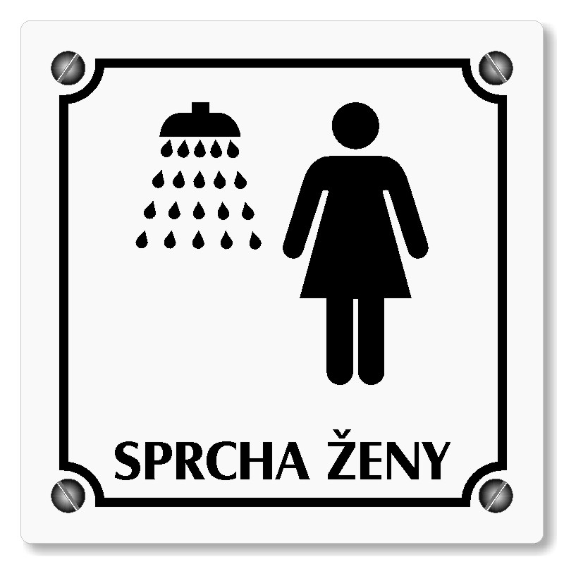 Sprcha ženy, 100x100mm, bílá, Kansas